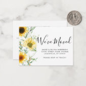 バジェット秋秋ひまわり引っ越しました移動 ノートカード (正面/裏面インサイチュ)