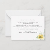 バジェット秋秋ひまわり引っ越しました移動 ノートカード (裏面)