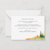 バジェット秋秋フォレストウッズ引っ越しました移動 ノートカード (裏面)