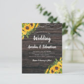 バジェット秋素朴ひまわり結婚式招待状 (スタンド正面)