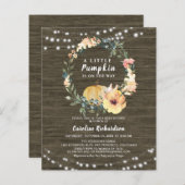 バジェット秋素朴小さなかぼちゃ赤ちゃんシャワー (正面/裏面)