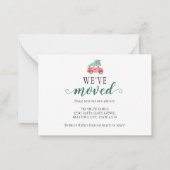 バジェット移動クリスマスツリーホームホリデームービング ノートカード (裏面)