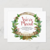 バジェット移動クリスマスリースホリデームービングカード (正面/裏面)