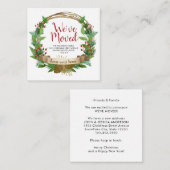 バジェット移動クリスマスリースホリデームービングカード ノートカード (正面/裏面)