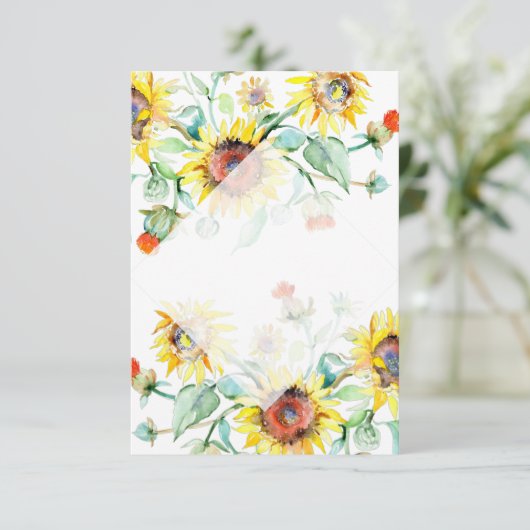 バジェット空白のサニーサンフラワー結婚ズ 招待状 (スタンド正面)