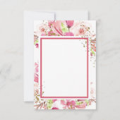バジェット空白のファンタスティックなピンクのフローラの結婚インビタ 招待状 (正面)