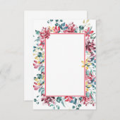 バジェット空白のブライトフローラ結婚式招待状 招待状 (正面/裏面)