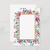 バジェット空白のブライトフローラ結婚式招待状 招待状 (正面/裏面)