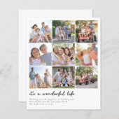 バジェット素晴らしい生活クリスマスフォトホリデーカード (正面/裏面)