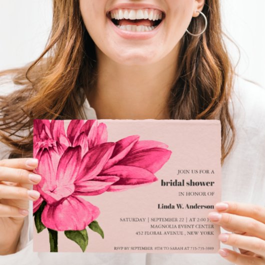 バジェット素晴らしブルーミングフラワーピンクブライダルシャワー