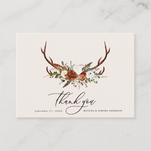 バジェット素朴なエレガントなウェディング感謝していあなたテラコッタ エンクロージャーカード (正面)