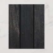 バジェット素朴なバーンドウッドライト結婚式招待状 (裏面)