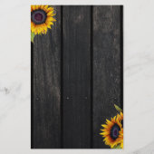 バジェット素朴なヒマワリ結婚スのメニュー チラシ (裏面)