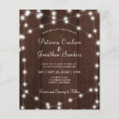 バジェット素朴なライトウッド結婚式招待状 チラシ (正面)