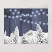 バジェット素朴な冬の結婚式のsvpカード (裏面)