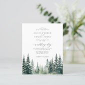 バジェット素朴な山林結婚式招待状 (スタンド正面)