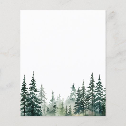 バジェット素朴な山林結婚式招待状 (裏面)