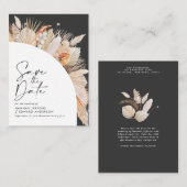 バジェット素朴な植物性パンパ結婚スの芝生のノート ノートカード (正面/裏面)