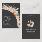 バジェット素朴な植物性パンパ結婚スの芝生のノート ノートカード (正面/裏面)