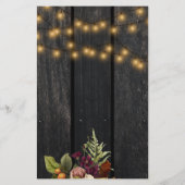 バジェット素朴な秋の秋ウッド結婚式招待状 チラシ (裏面)