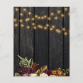 バジェット素朴な秋婚約パーティ招待状 チラシ (裏面)