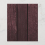 バジェット素朴な赤面ブルゴーニュ結婚式招待状 チラシ (裏面)