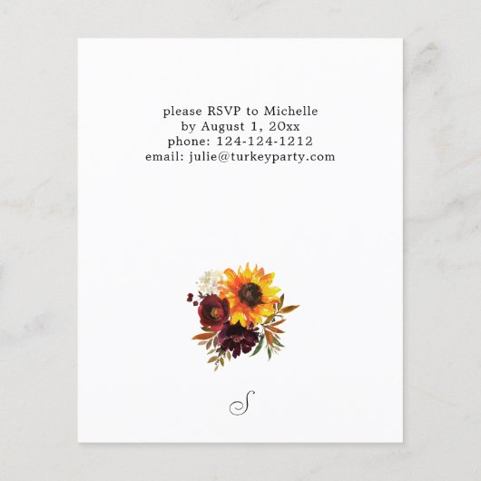 バジェット素朴ひまわりフローラフレンドシップ チラシ (裏面)