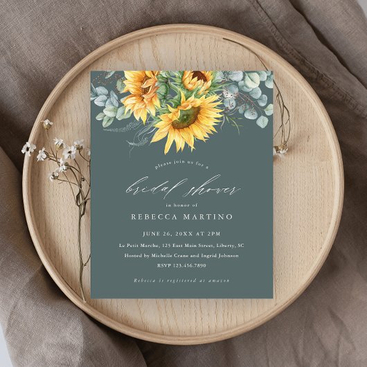 バジェット素朴ひまわりブライダルシャワー