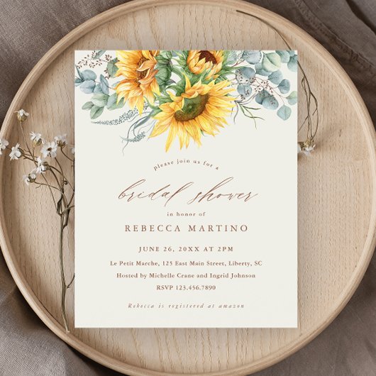 バジェット素朴ひまわりブライダルシャワー