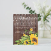 バジェット素朴ひまわり結婚の詳細囲い (スタンド正面)