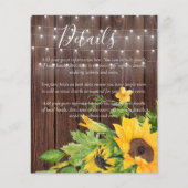 バジェット素朴ひまわり結婚の詳細囲い (正面)