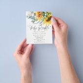 バジェット素朴ひまわり赤ちゃんシャワー散水 チラシ (手)