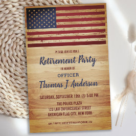 バジェット素朴アメリカ国旗の警察の引退インビ