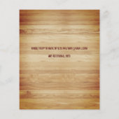 バジェット素朴アメリカ国旗の退職パーティーの招待 (裏面)