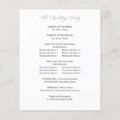 バジェット素朴アース花模様結婚式 プログラム (裏面)