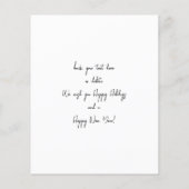 バジェット素朴ウィンターツリーVノートフォトホリデー (裏面)