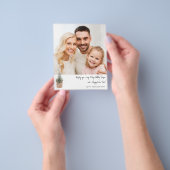 バジェット素朴ウィンターツリーVノートフォトホリデー チラシ (手)