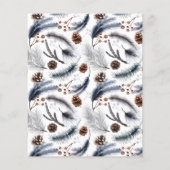 バジェット素朴ウィンター威厳のあるディアクリスマスカード チラシ (裏面)