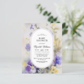バジェット素朴ウォーターカラーベビーシャワー招待状 (スタンド正面)