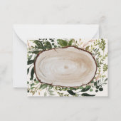 バジェット素朴ウォーター結婚カラーの返信RSVPカード ノートカード (裏面)