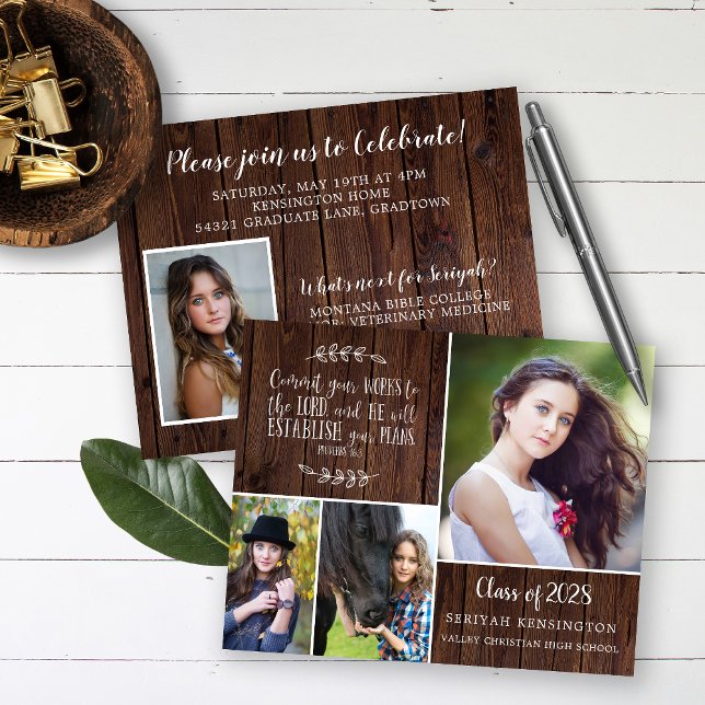 バジェット素朴ウッドクリスチャン卒業詩 (クリエイターアップロード済み)