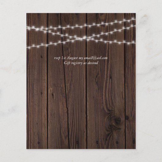 バジェット素朴ウッドサンフラワー結婚ズ (裏面)