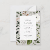 バジェット素朴ウッドスライスのブライダルシャワー ノートカード (裏面)