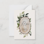 バジェット素朴ウッドスライスレシピカード ノートカード (正面)