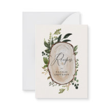 バジェット素朴ウッドスライスレシピカード