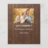 バジェット素朴ウッドファーザーズデイBBQ招待状 (裏面)