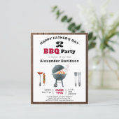 バジェット素朴ウッドファーザーズデイBBQ招待状 (スタンド正面)