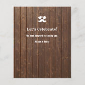 バジェット素朴ウッドファーザーズデイBBQ招待状 (裏面)