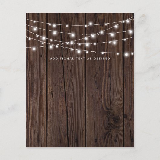 バジェット素朴ウッドブルゴーニュ黄色の結婚式の招待 (裏面)