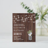 バジェット素朴ウッドブルーイエローウェディングの招待 (スタンド正面)